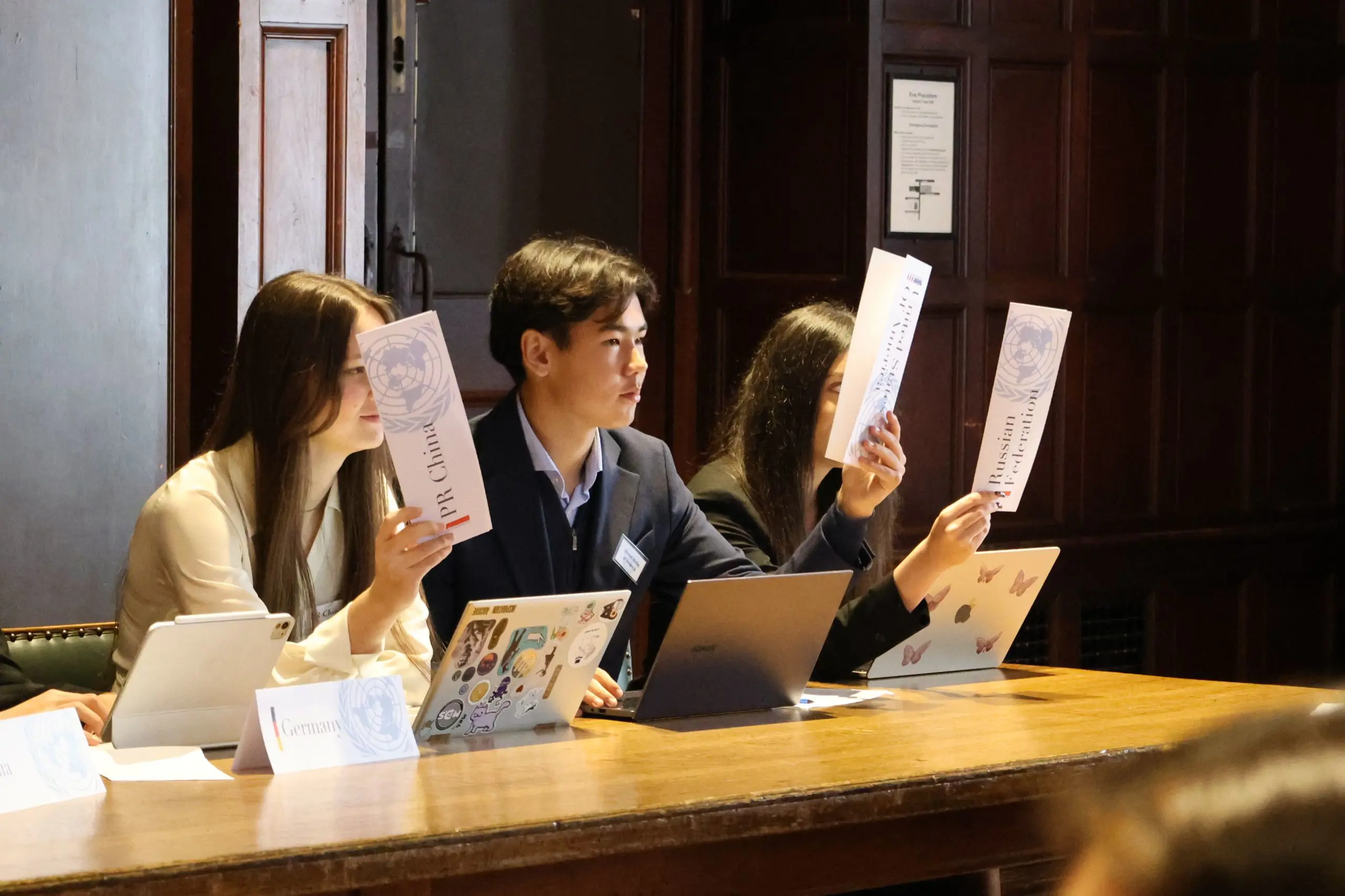 Tamerlan taking part in MUN