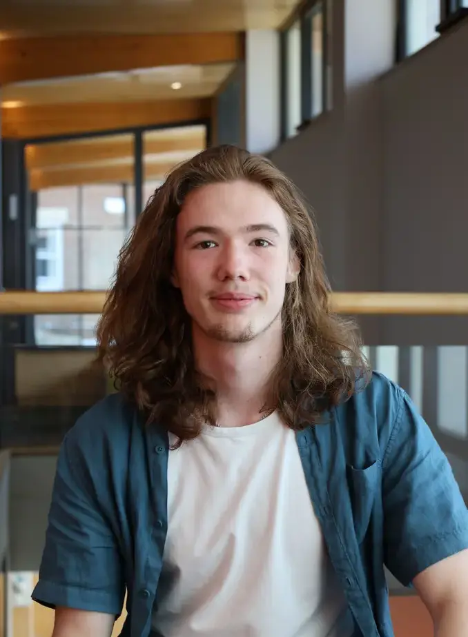 Male student smiling