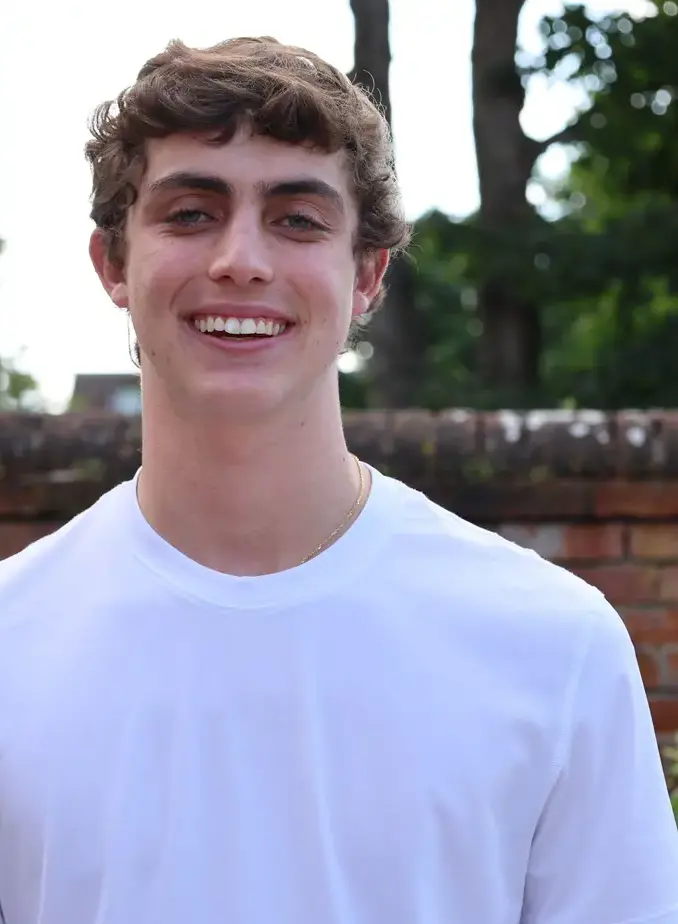 Male student smiling 