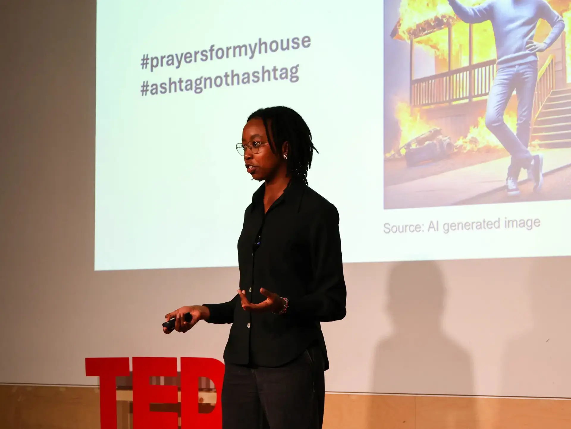 TEDx speaker giving presentation