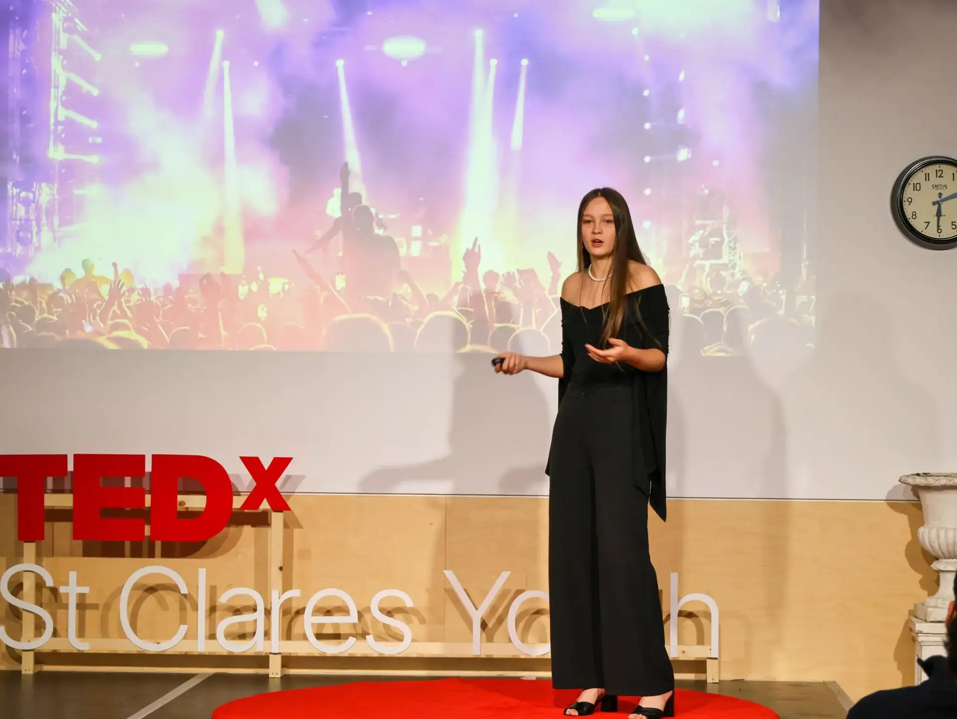 TEDx speaker giving presentation