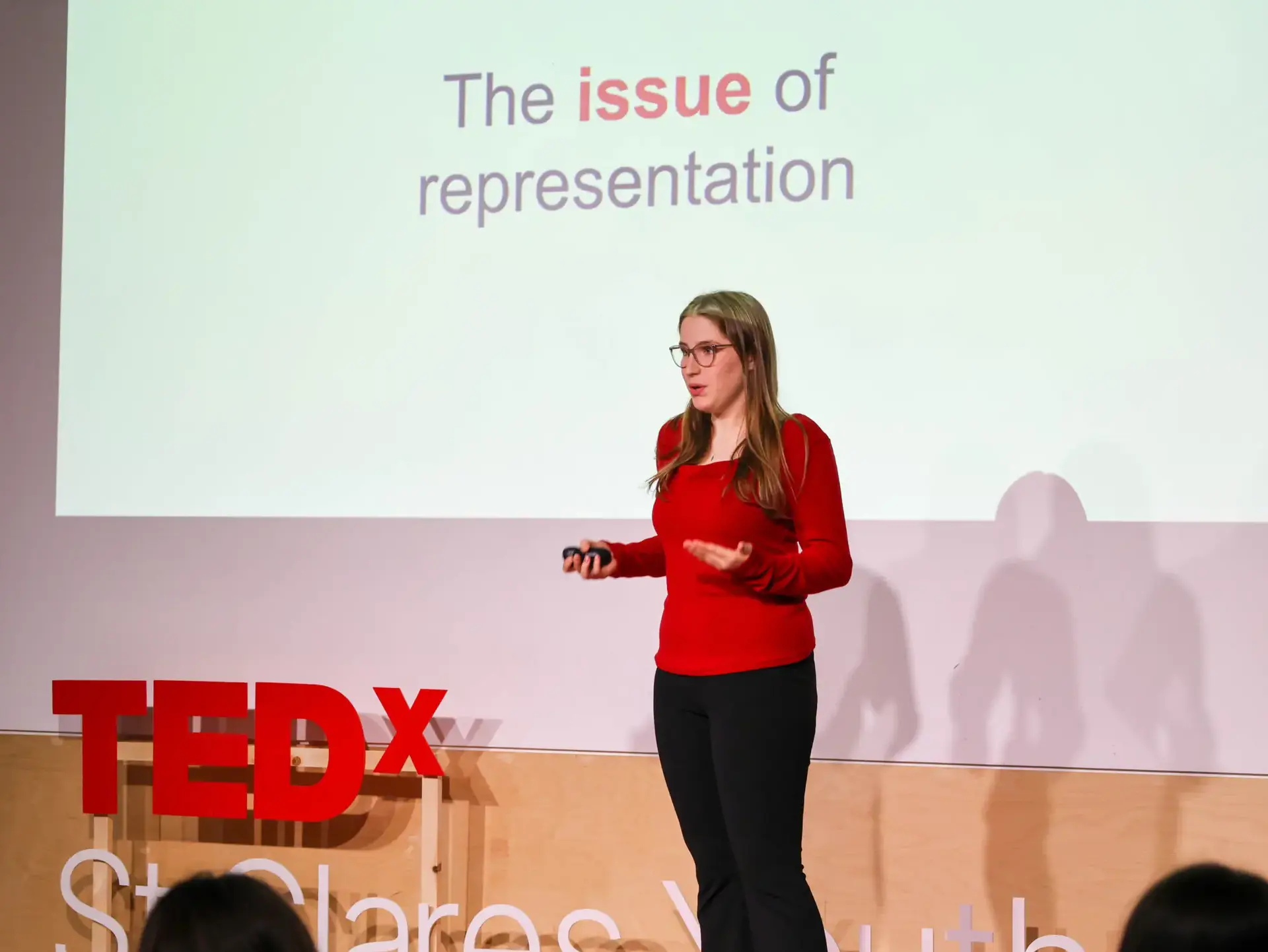 TEDx speaker giving presentation
