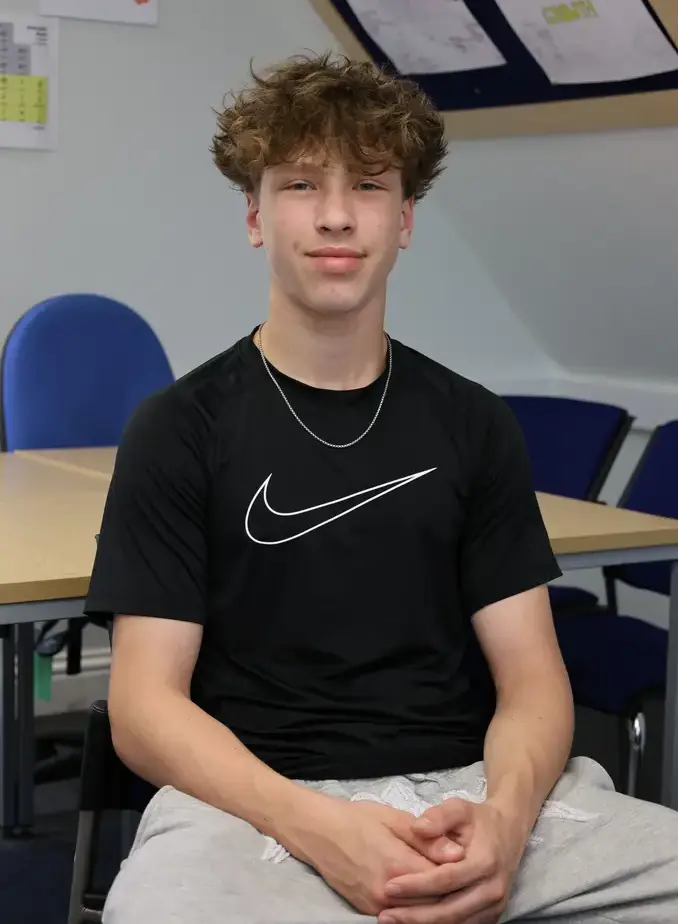 Male student smiling 