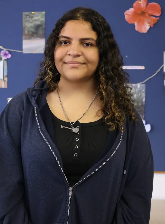 Female student smiling