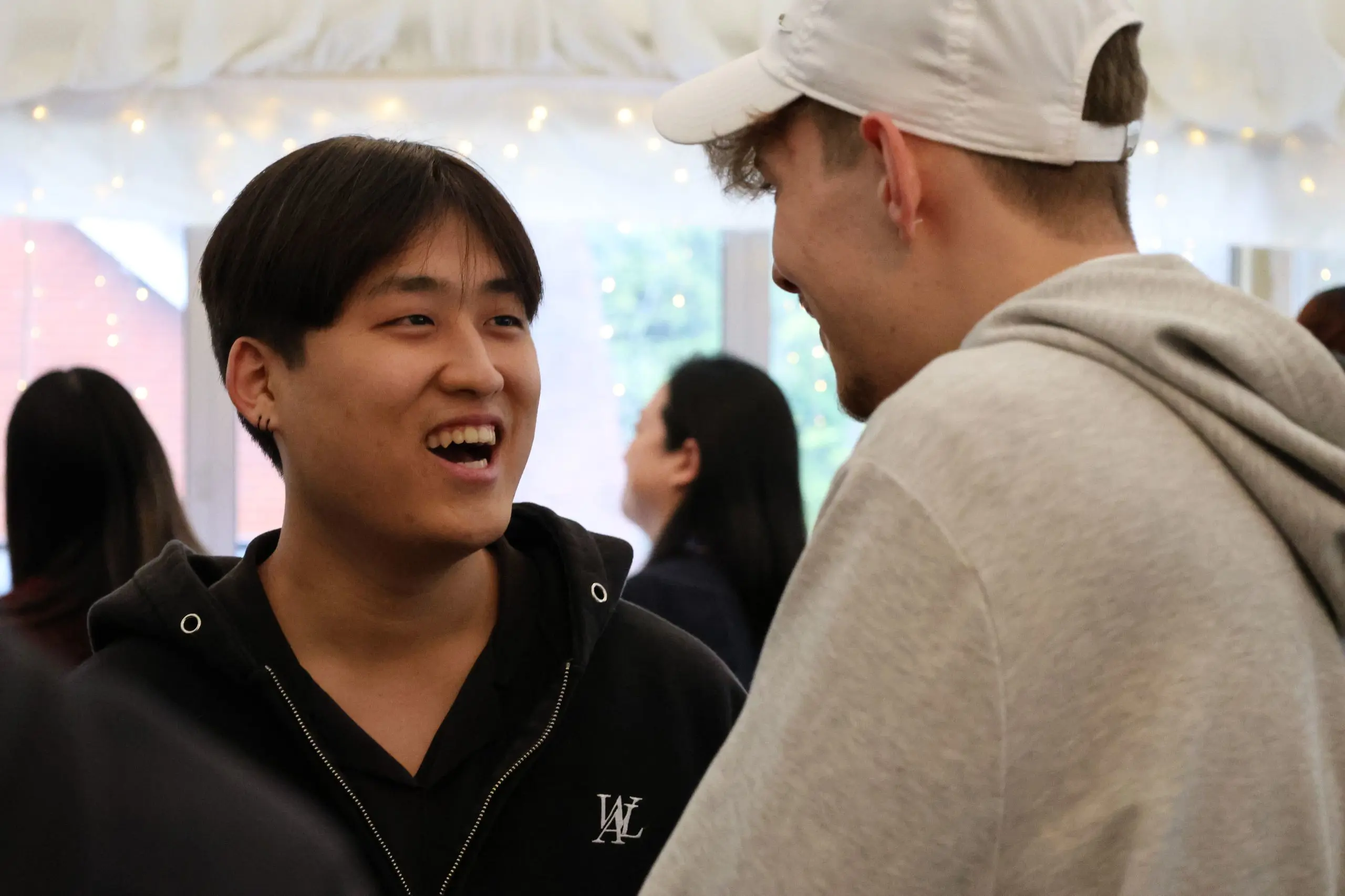 Jin at a college event