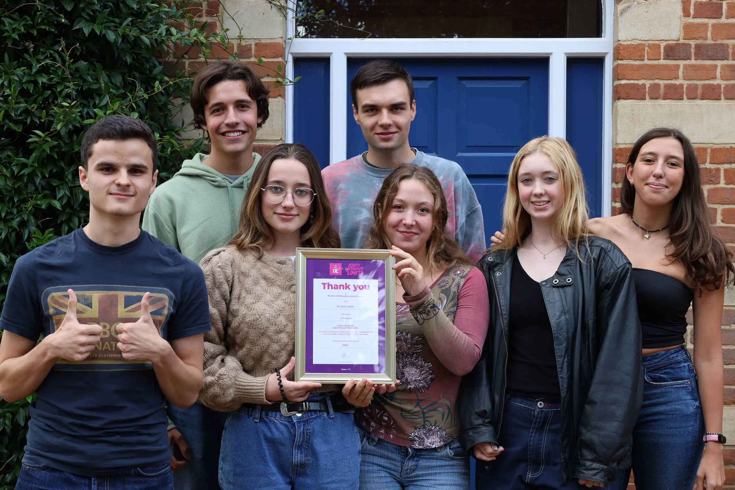 Pietro receiving DofE Award