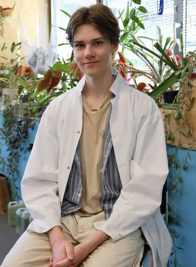 Male student smiling