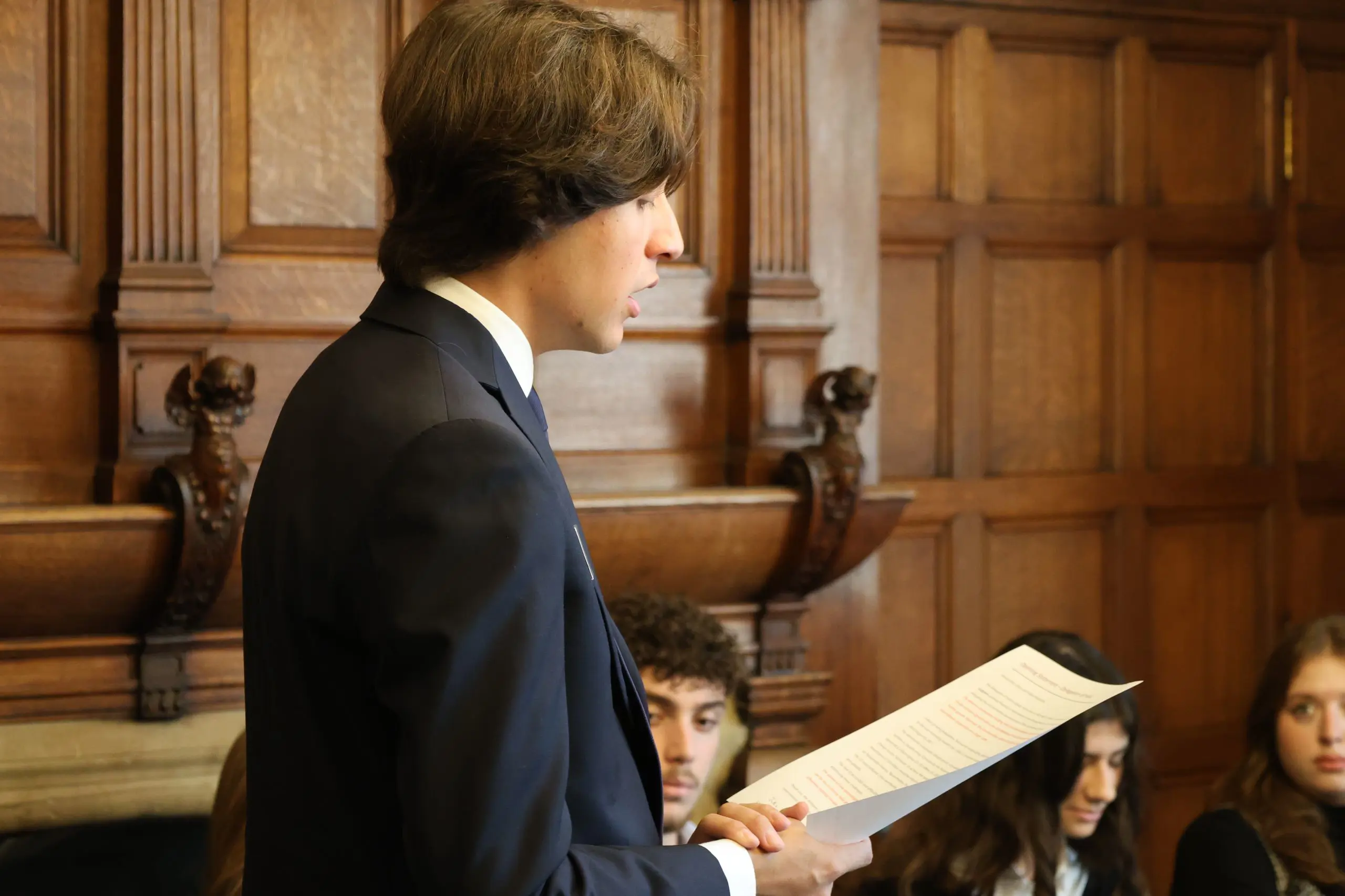 Pietro speaking at MUN