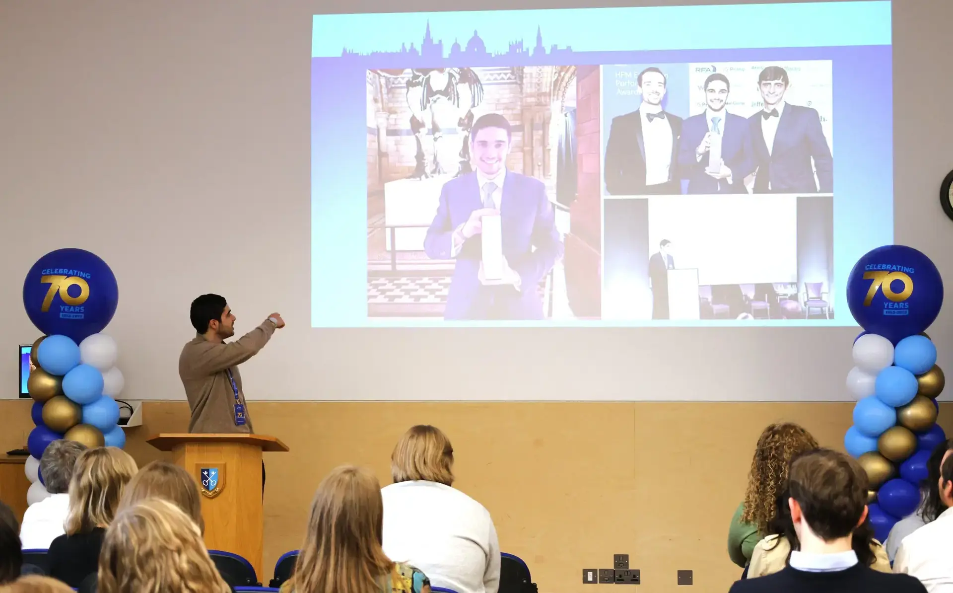 Guest speaker giving presentation