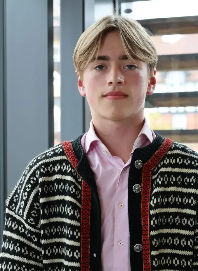 Male student looking at the camera.