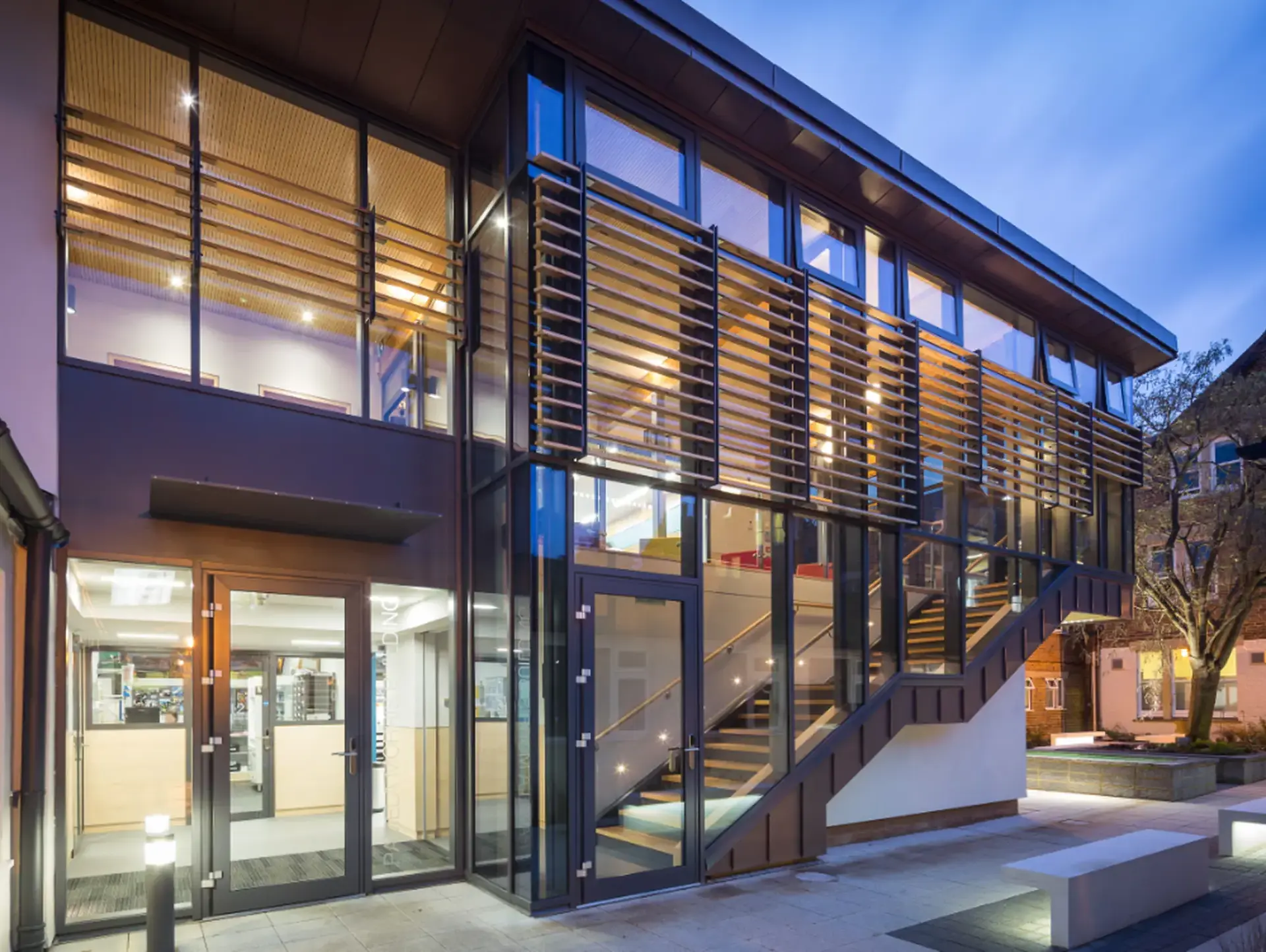 Exterior shot of D Block