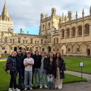 Students on Oxford campus