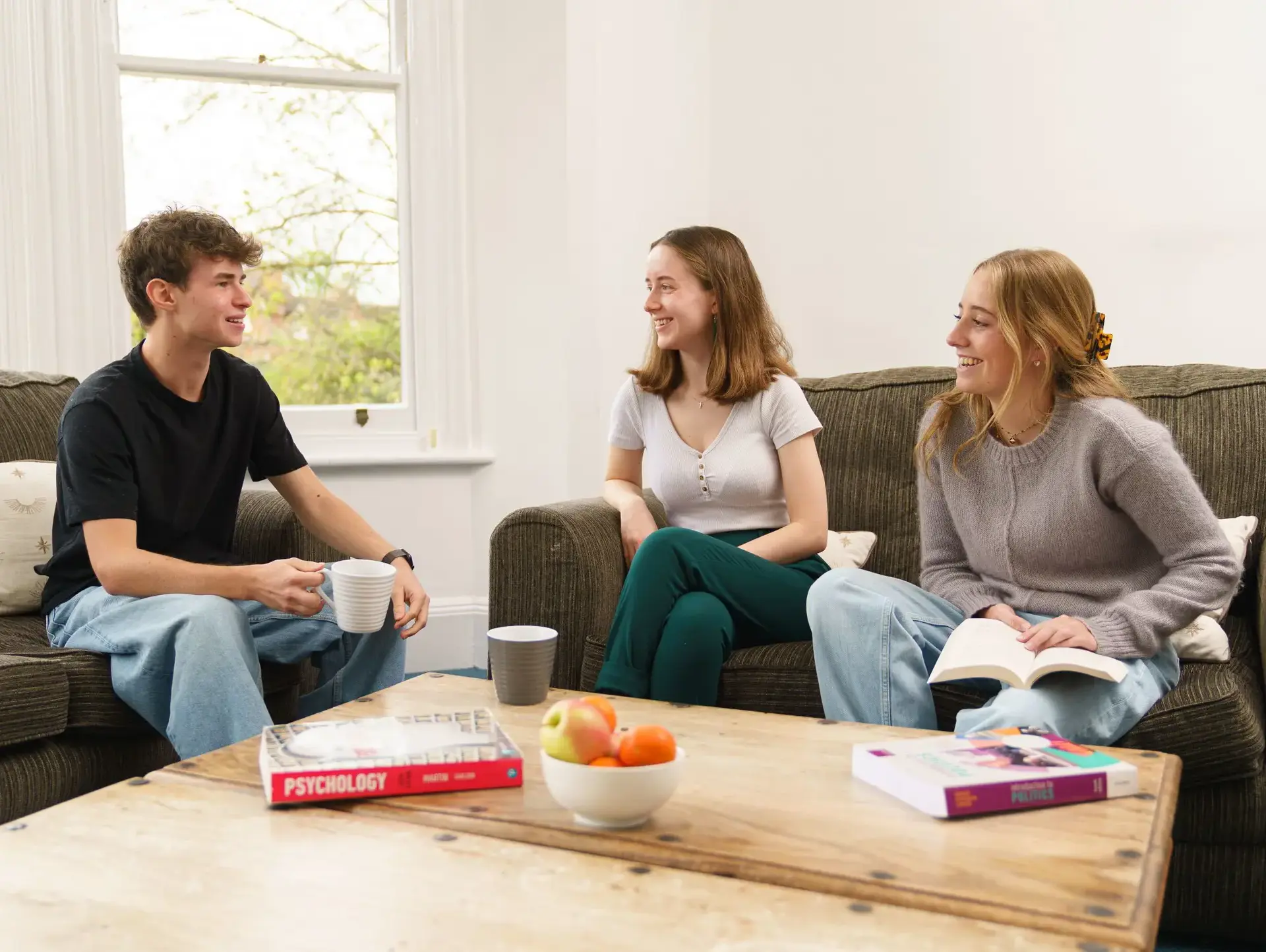 Students chatting in common area