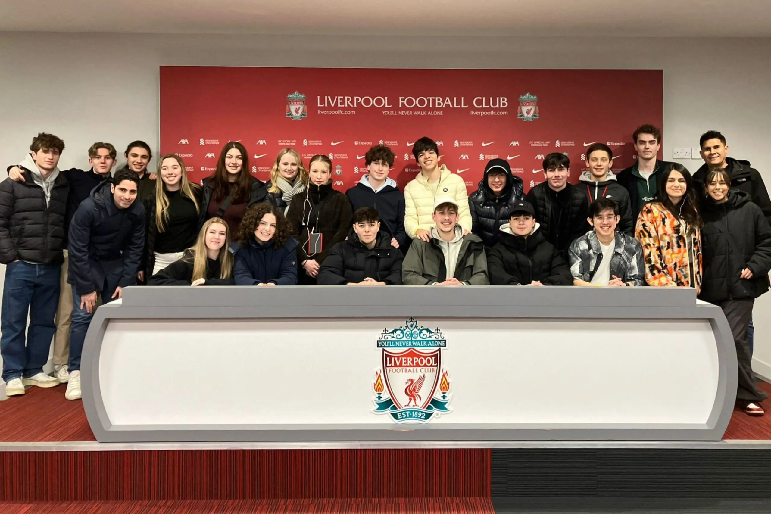 Lennart at Liverpool FC during the trip to Liverpool