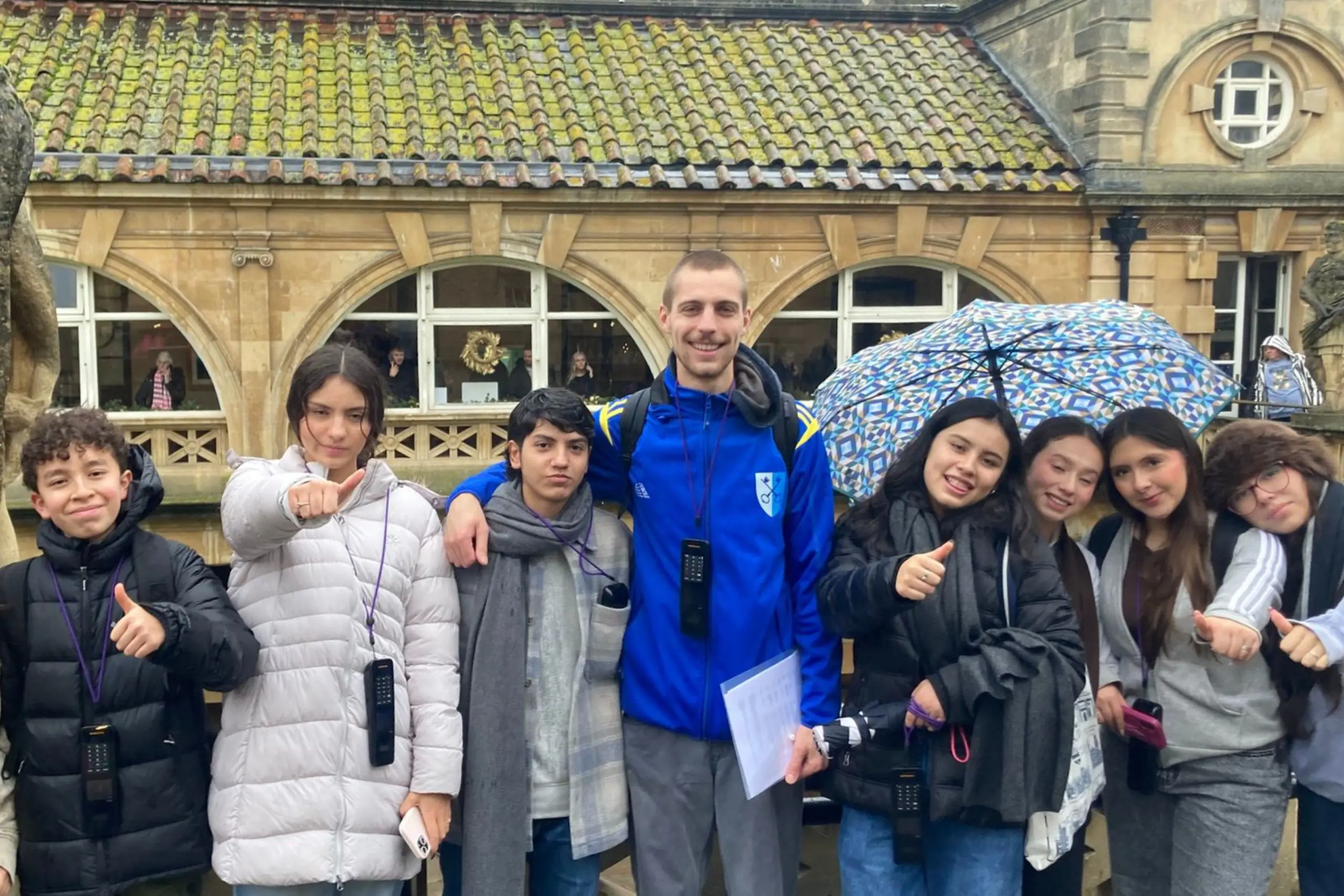 Jan with a group on an excursion