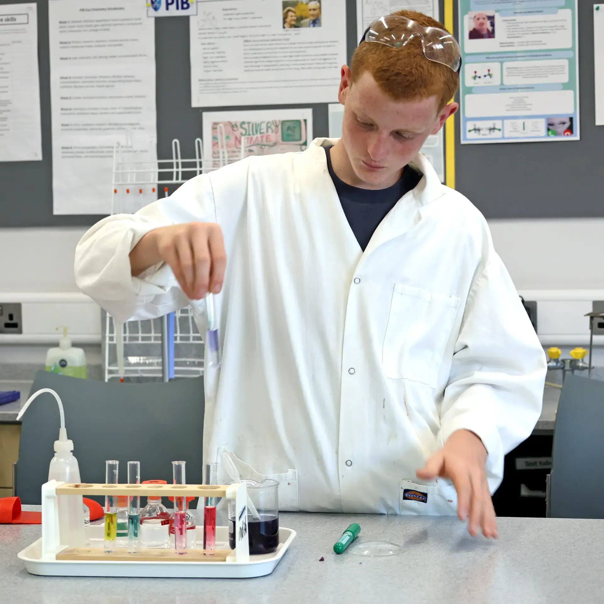 Two students cooking outside