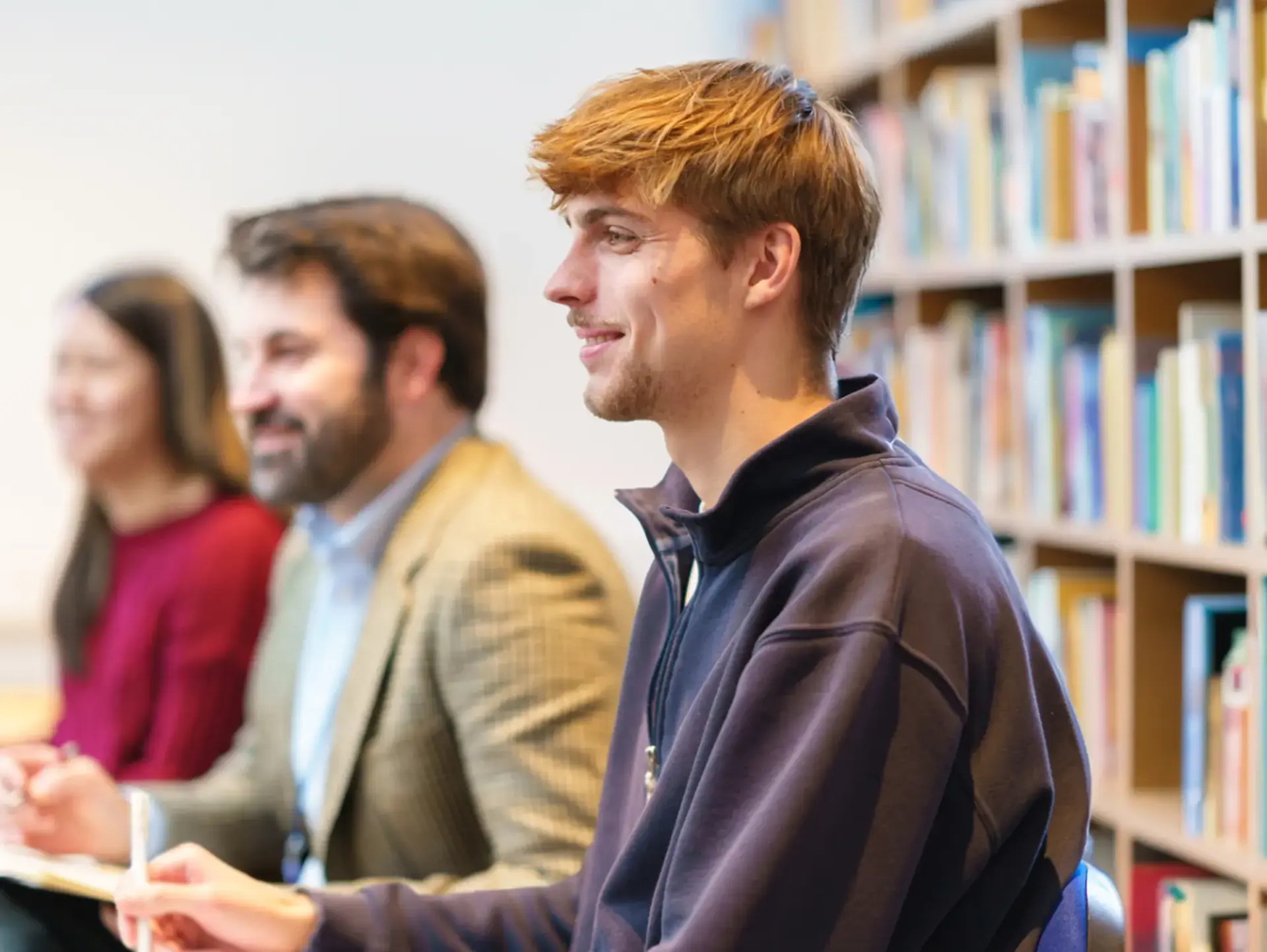 Students in library