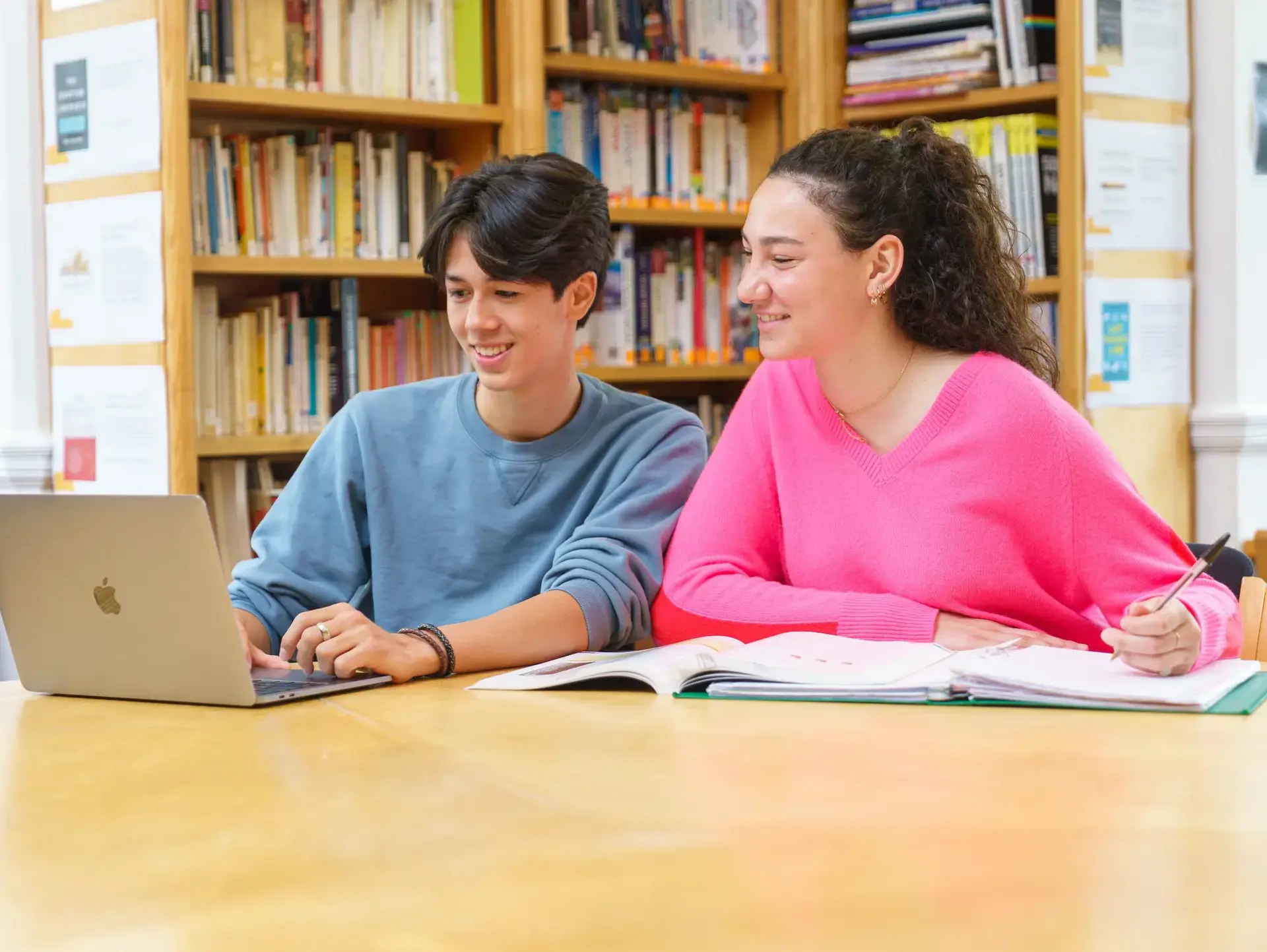 Students in library