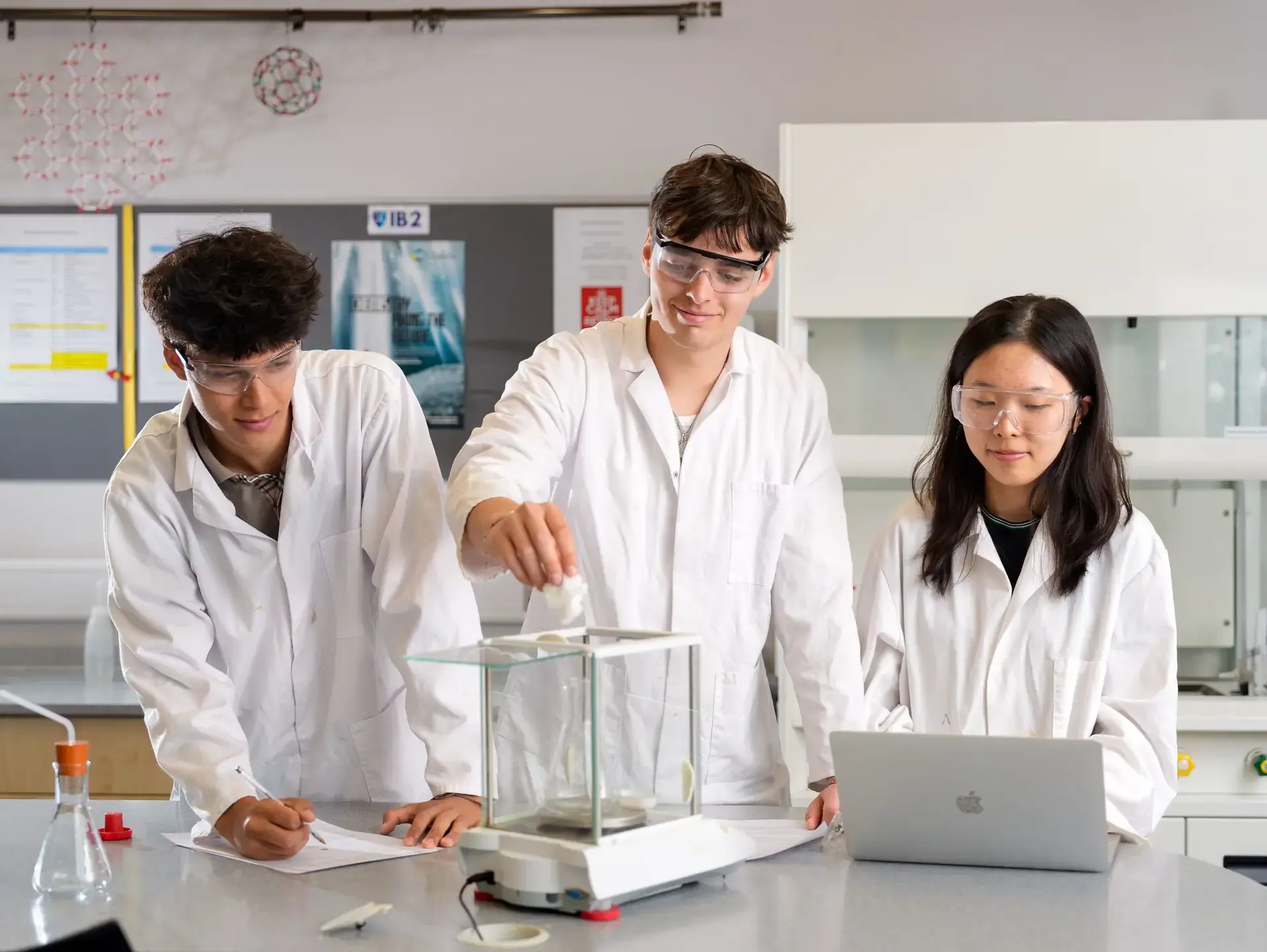 Students in lab setting