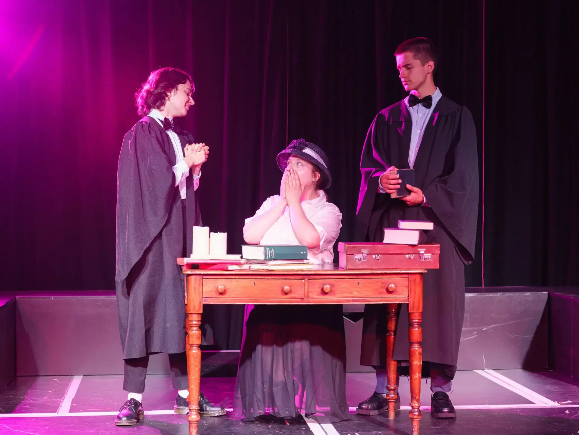 Students performing onstage