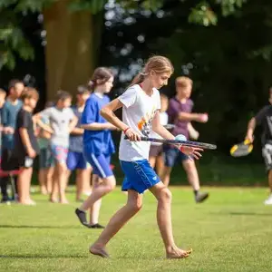 Student playing summer activities
