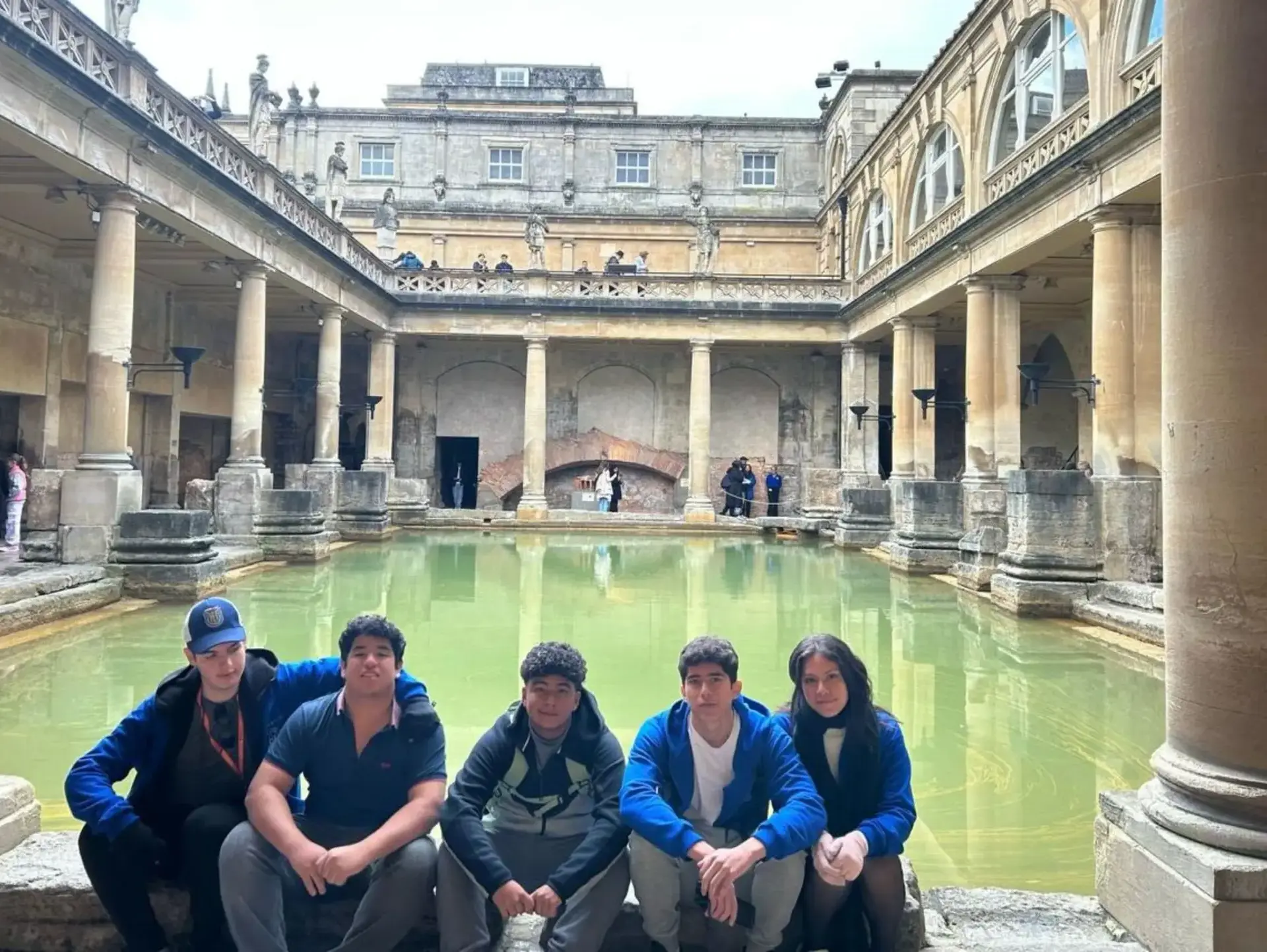 Students in the Roman Baths