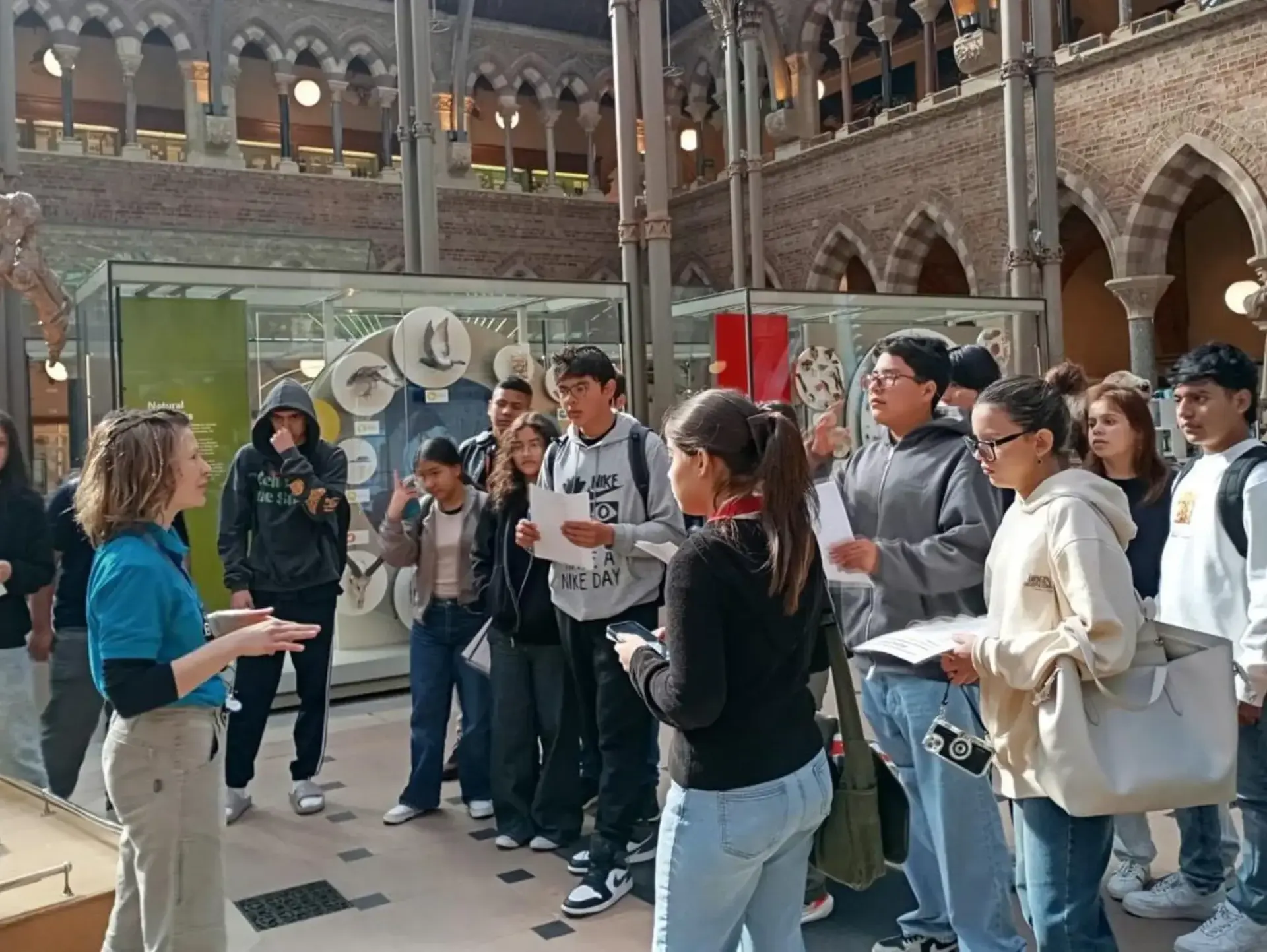 Students on trip to museum