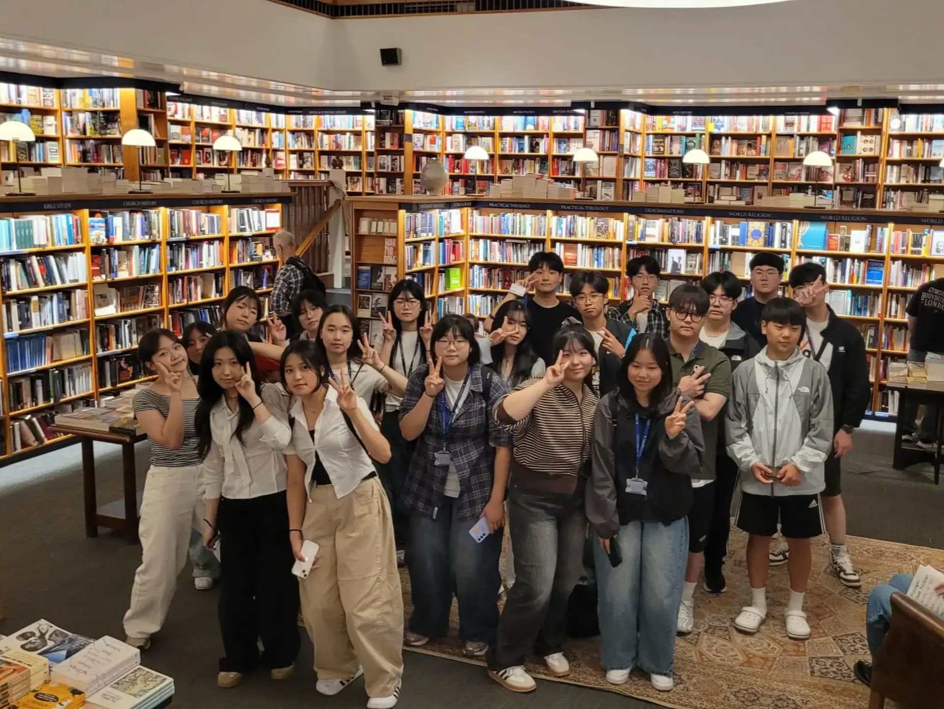 Students in library
