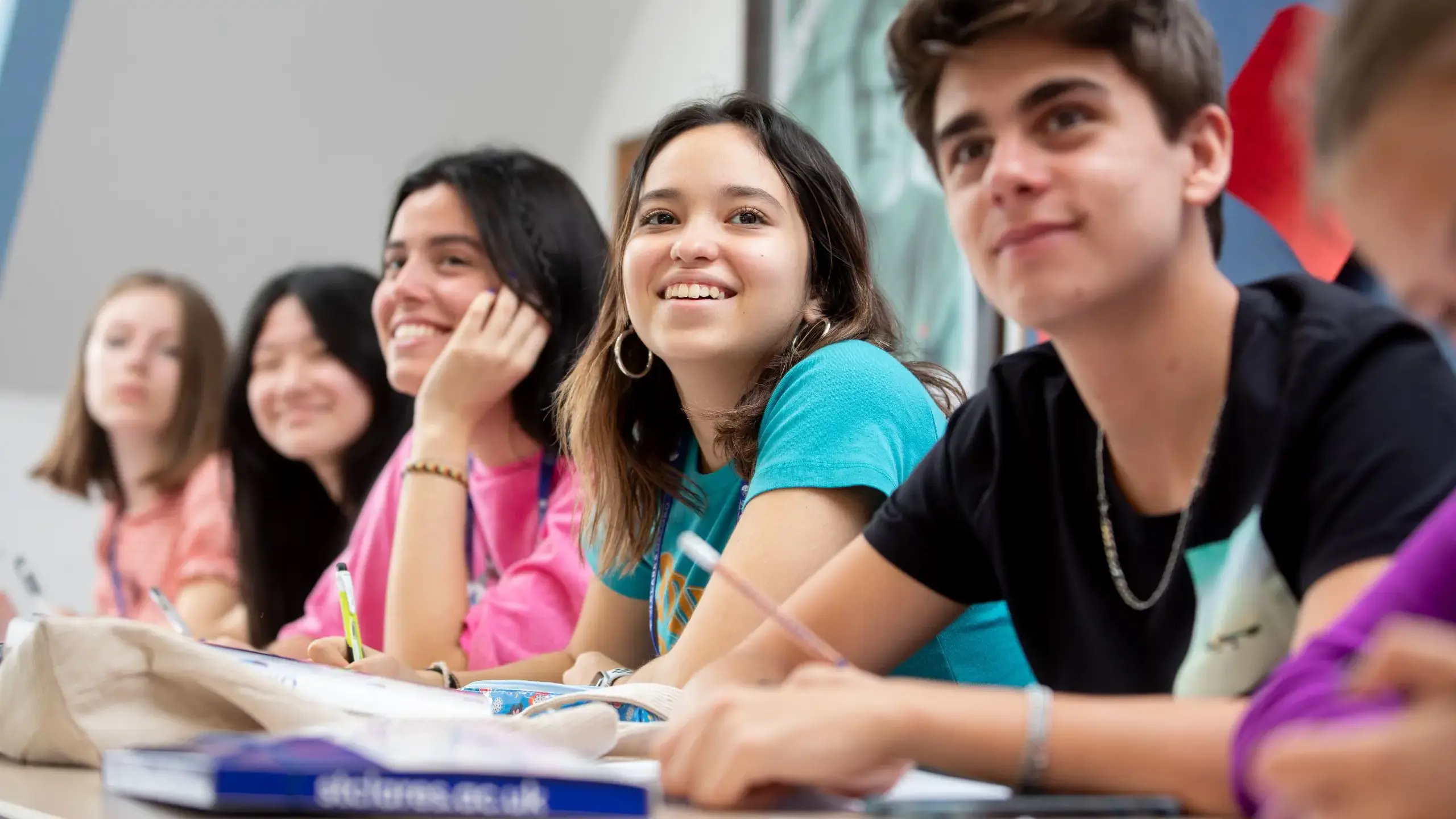 Students paying attention in summer school session