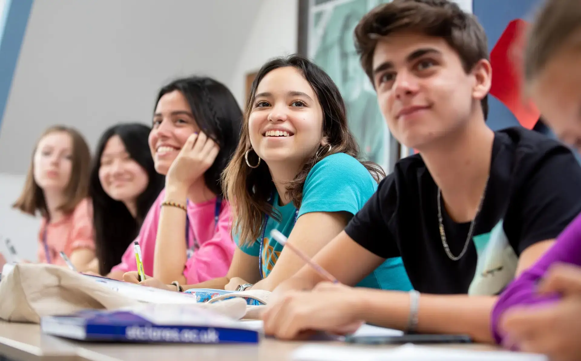 Students paying attention in summer school session