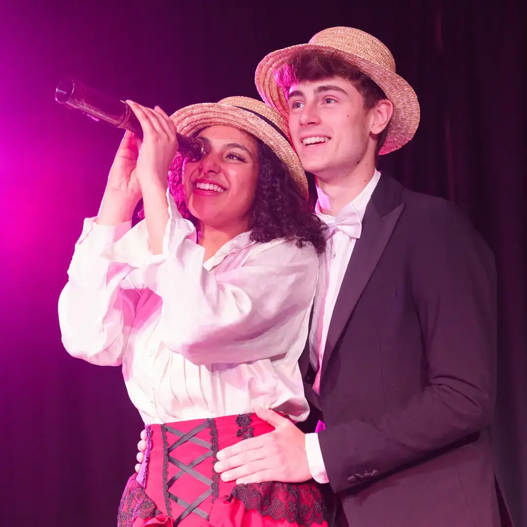 Two students participating in play