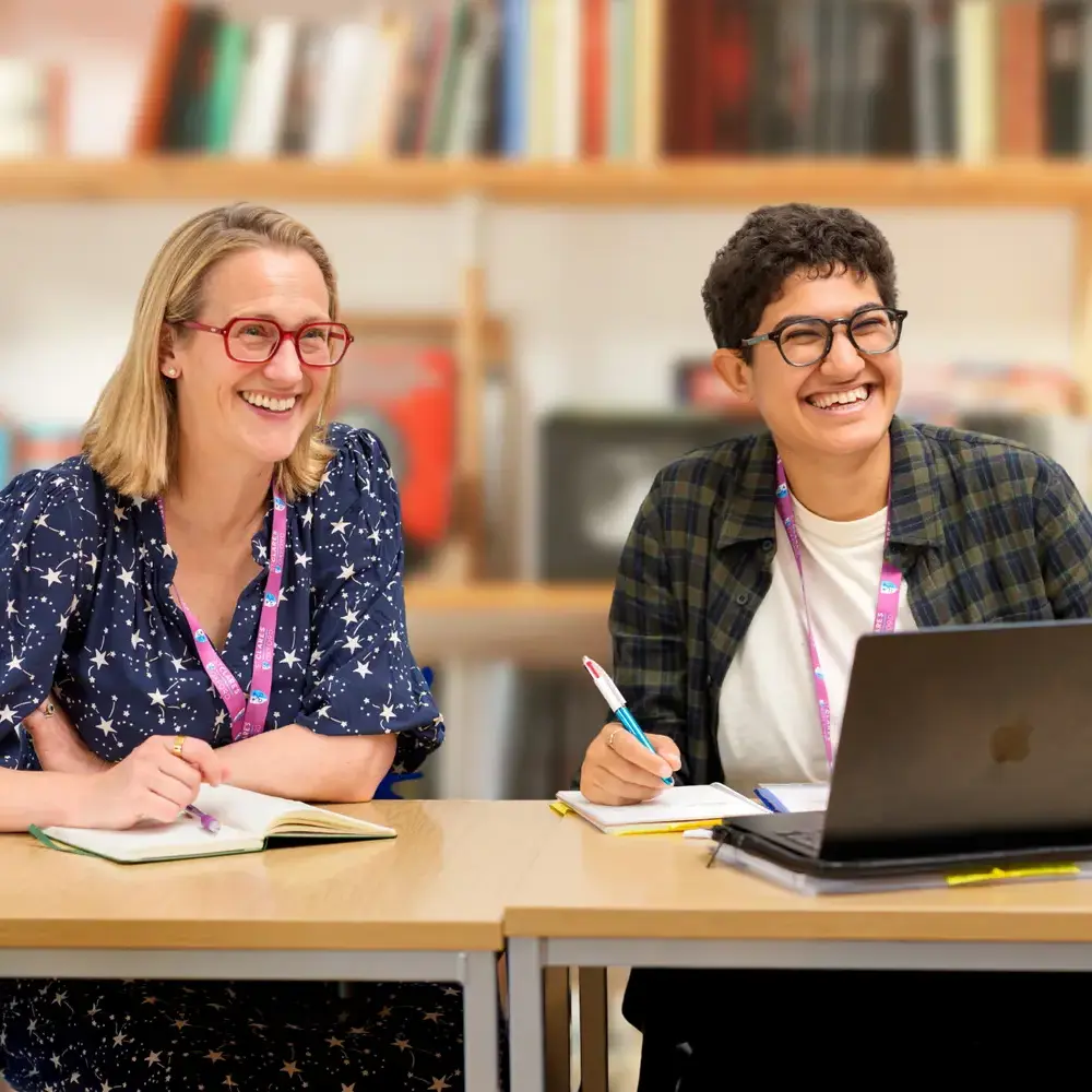 Teachers participating in training course