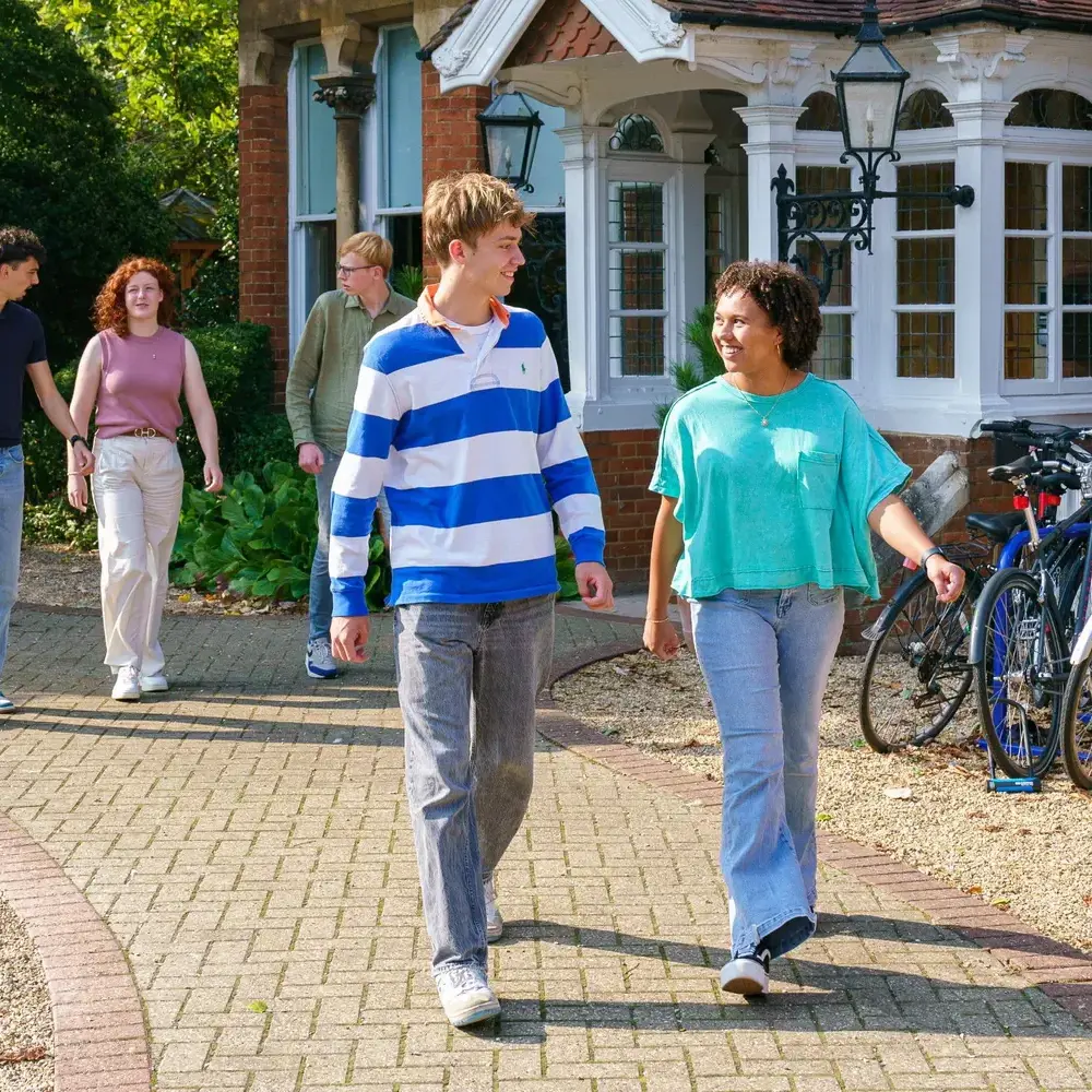 Students exploring Oxford campus