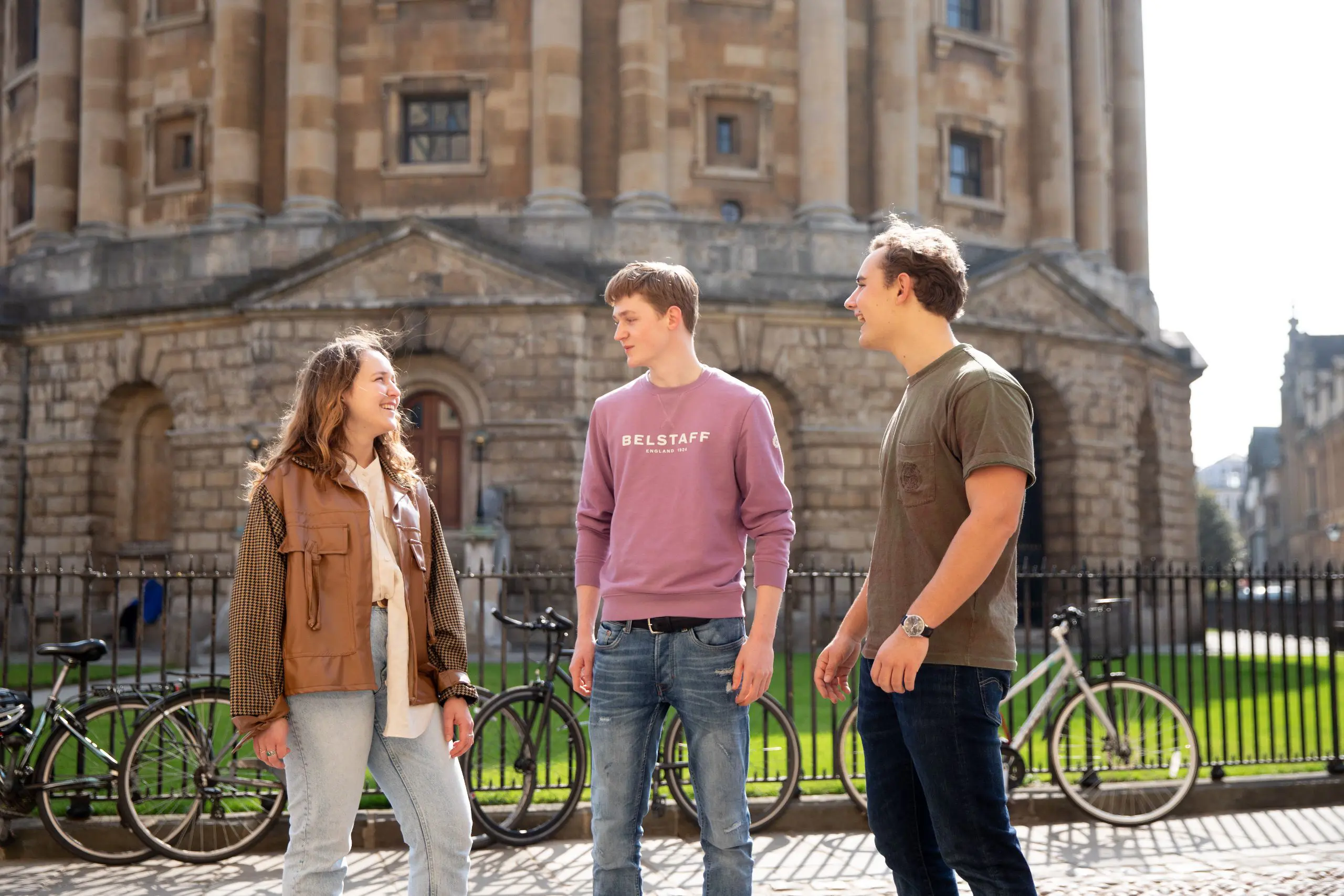 Students on historic Oxford campus