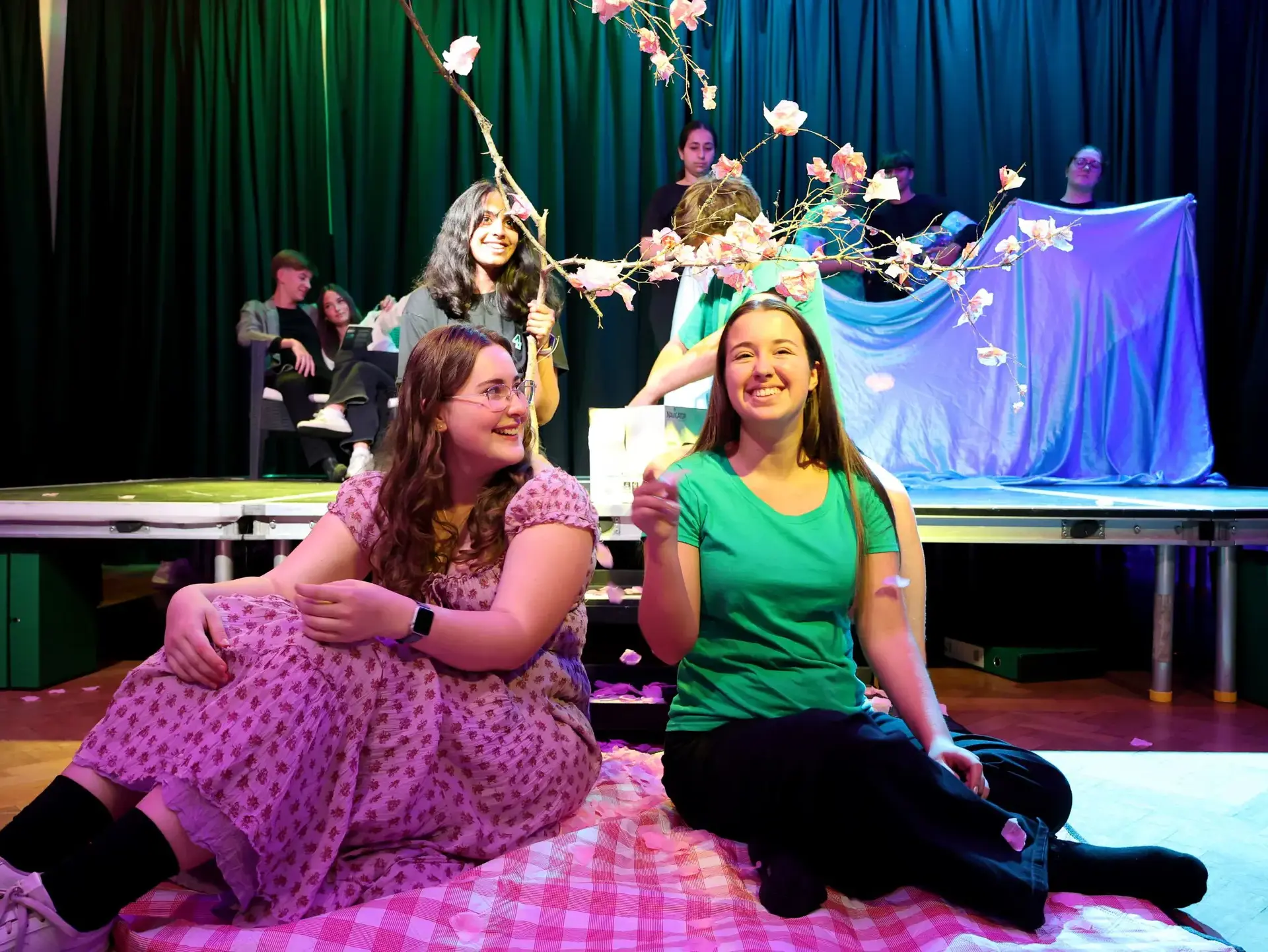 Students performing onstage