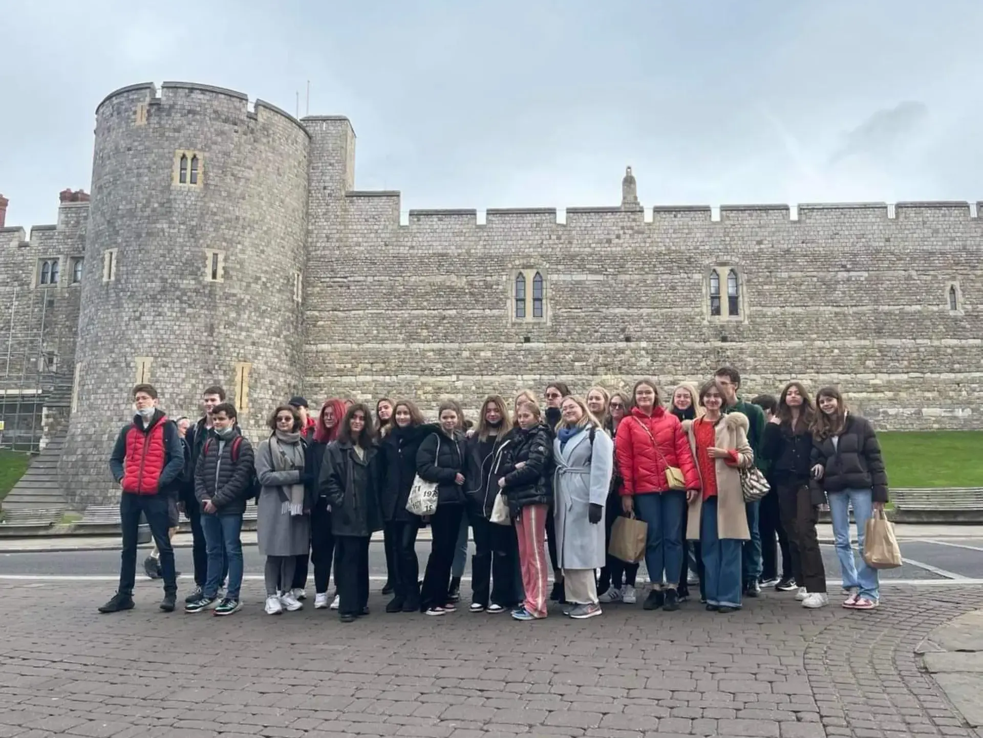 Group of students participating in a city tour